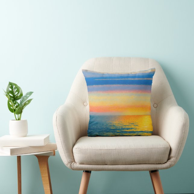 Orange Sea Sunset Cushion (Chair)