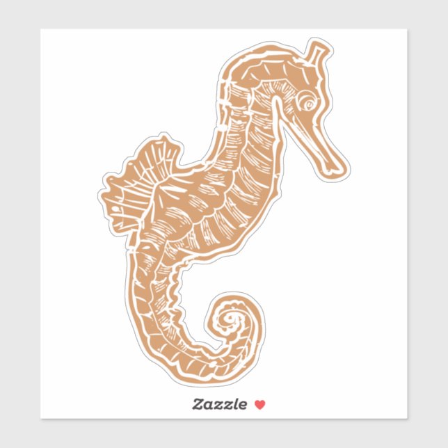 Orange seahorse (Sheet)
