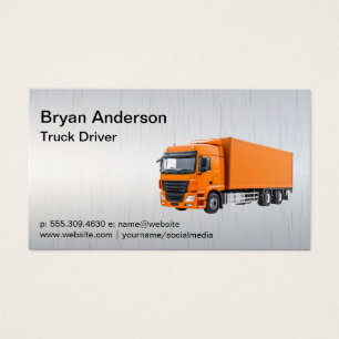 Orange Semi Truck   Transport Driver