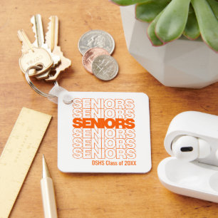 Orange Seniors Seniors Seniors Keychain