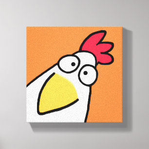 Orange SERIOUS CHICKEN by Sandra Boynton Canvas Print