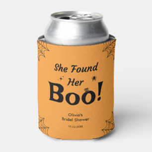 Orange She Found Her Boo Halloween Bridal Shower Can Cooler