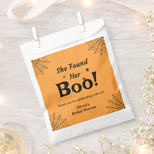 Orange She Found Her Boo Halloween Bridal Shower Favour Bags