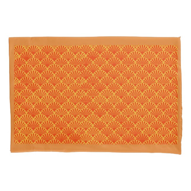 Orange Sheaves Reversible Pillowcase (Front)