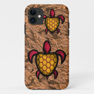 Orange Shell Turtle iPhone Case