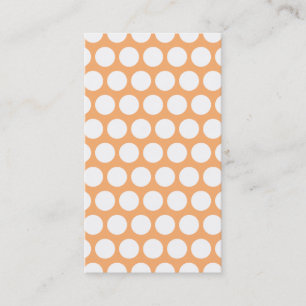 Orange Sherbet and White Polka Dots Business Card
