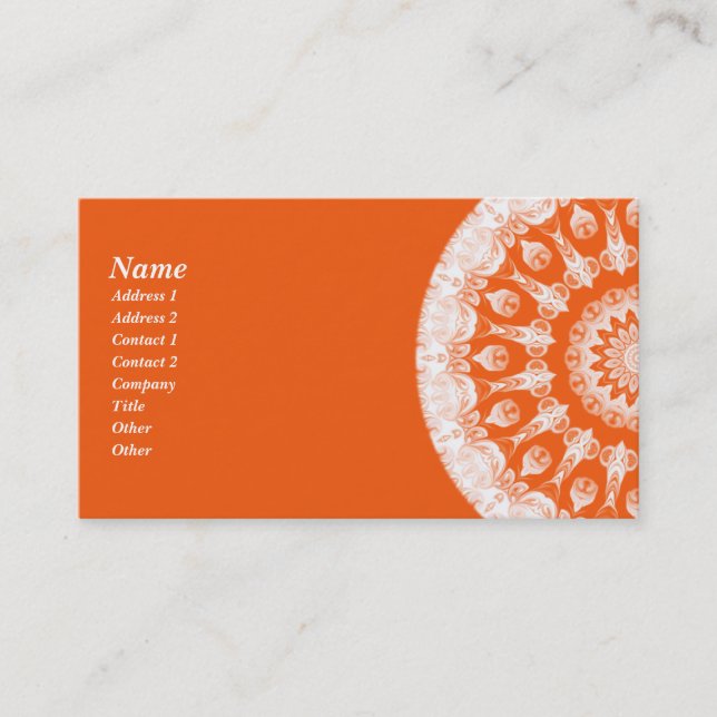 Orange Sherbet Kaleidoscope Business Card (Front)