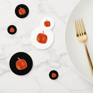 Orange Shiny Pumpkin Fall Decor Halloween Party Confetti