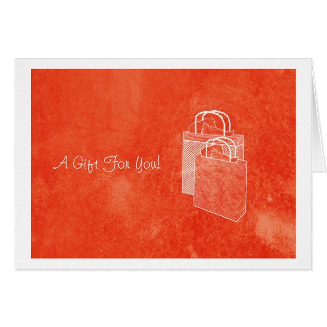 Orange Shopping Spree Money Enclosed (Front Horizontal)