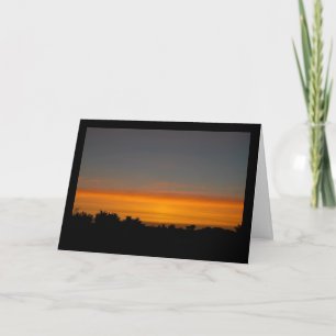 Orange Silhouette Skyline Card