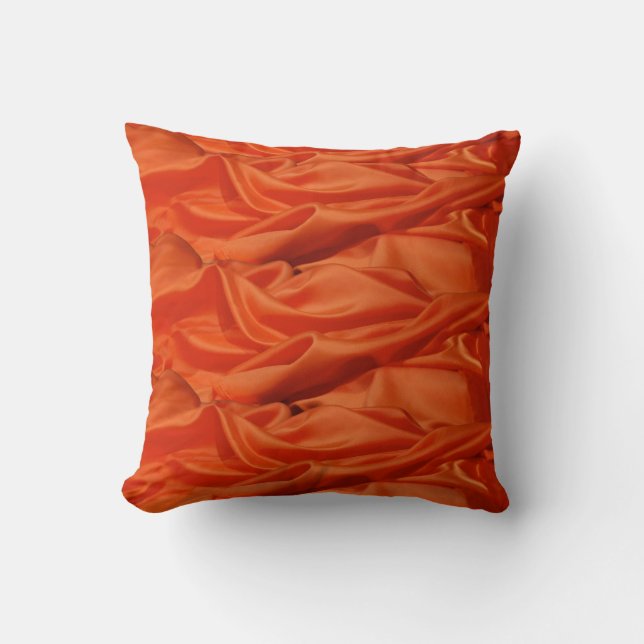 Orange Silk American MoJo Pillow (Front)