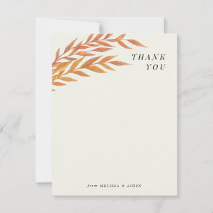 Orange Simple Branch Thank You Note