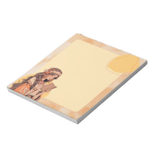 Orange Simple Cute Anime Boho Notepad
