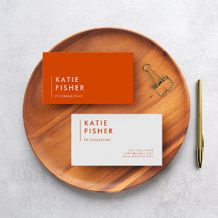 Orange   Simple Minimal Modern Business Card