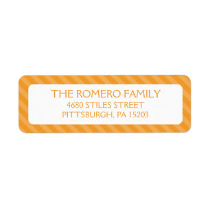Orange Simple Stripes Custom Personalised