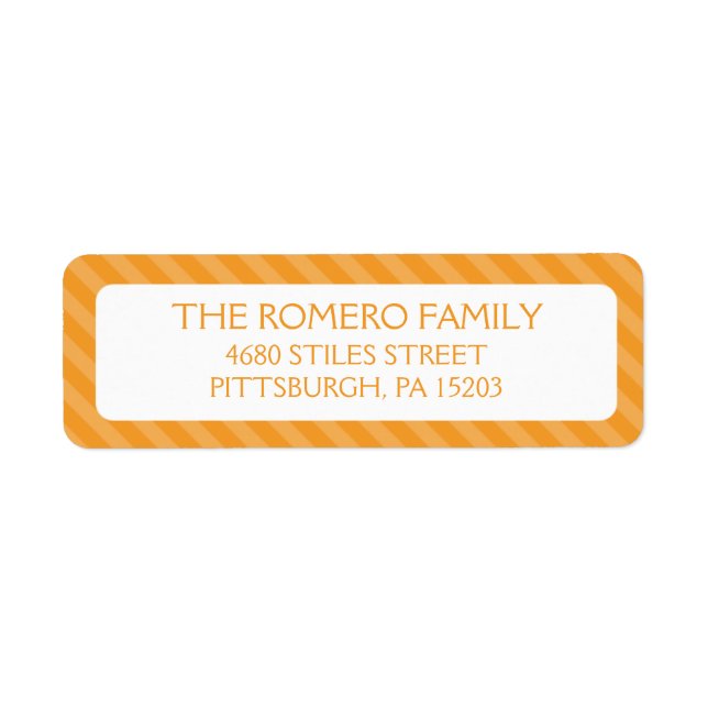 Orange Simple Stripes Custom Personalised (Front)