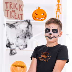 Orange Simple Trick or Threat Kid's T-Shirt