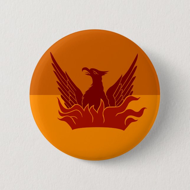 Orange Skies Fog & Gold Flag 6 Cm Round Badge (Front)