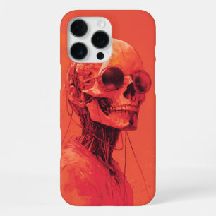 Orange skull iPhone 16 pro max case