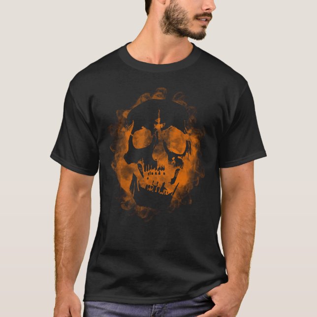 Orange Skull T-Shirt (Front)