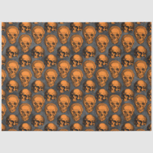 Orange Skulls and Sunflower Series Design 3 Tissue Paper