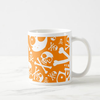Orange Skulls Coffee Mug