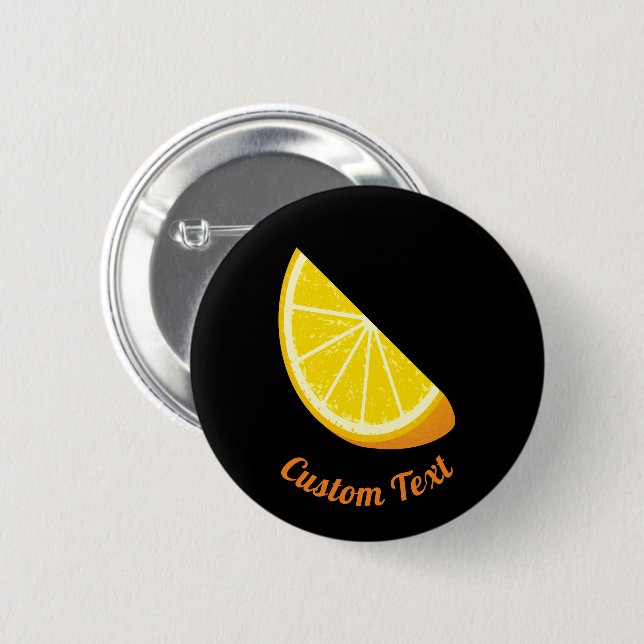 Orange Slice 6 Cm Round Badge (Front & Back)
