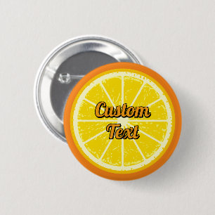 Orange Slice 6 Cm Round Badge