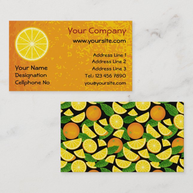 Orange Slice Business Card (Front/Back)