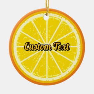 Orange Slice Ceramic Tree Decoration