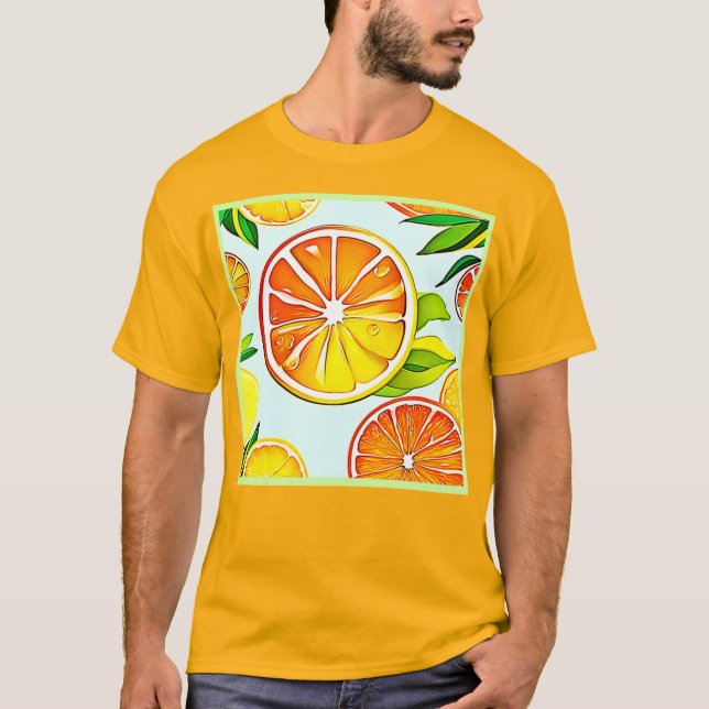 Orange Slice: Citrus Art T-Shirt (Front)