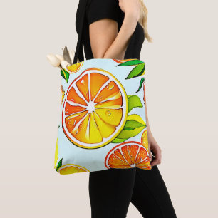 Orange Slice: Citrus Art Tote Bag