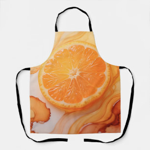 Orange Slice Citrus Swirl Apron