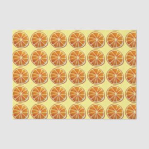 Orange slice citrus watercolour fruit pattern art tissue paper