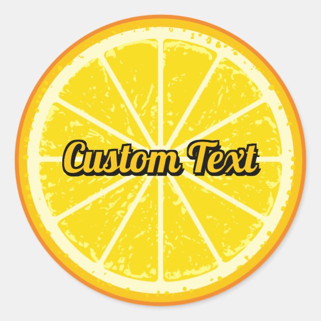 Orange Slice Classic Round Sticker (Front)