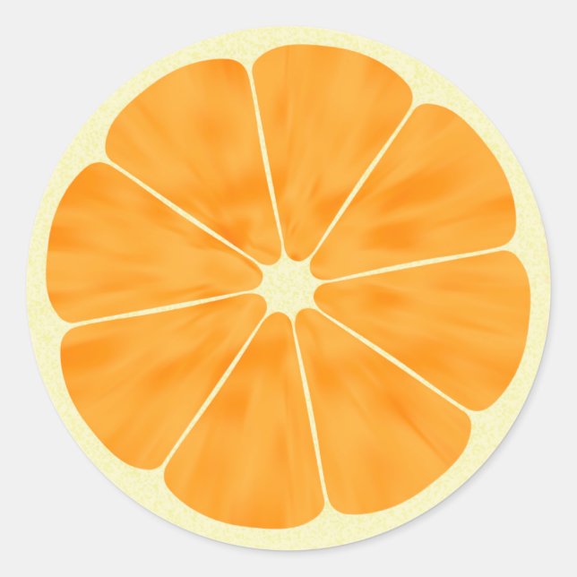 Orange Slice Classic Round Sticker (Front)