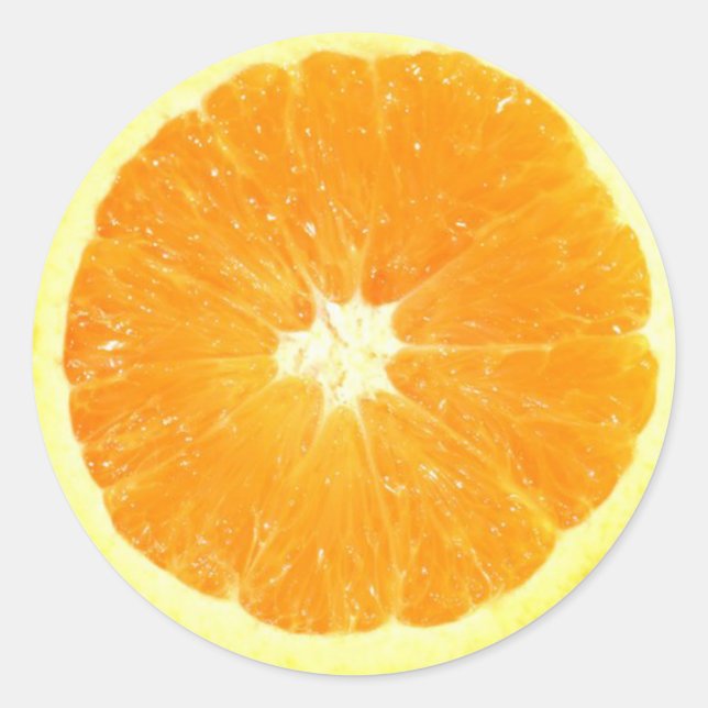 Orange Slice Classic Round Sticker (Front)