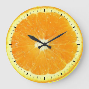Orange Slice Delight Large Clock