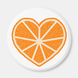 Orange Slice Heart Magnet