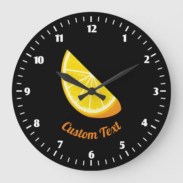 Orange Slice Large Clock (Front)