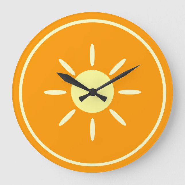 Orange Slice Large Clock (Front)