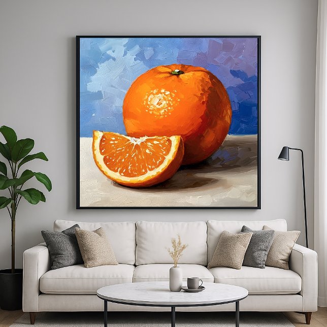 Orange Slice - Painterly Style Still Life Art Poster (Creator Uploaded)