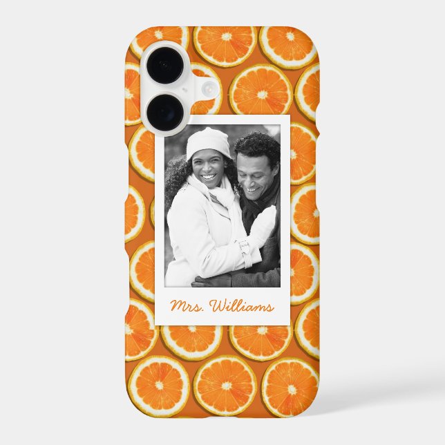 Orange Slice Pattern | Add Your Photo (Back)