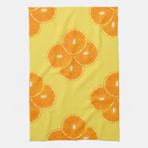 Orange Slice Pattern Tea Towel