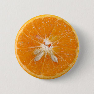 orange slice photo 6 cm round badge