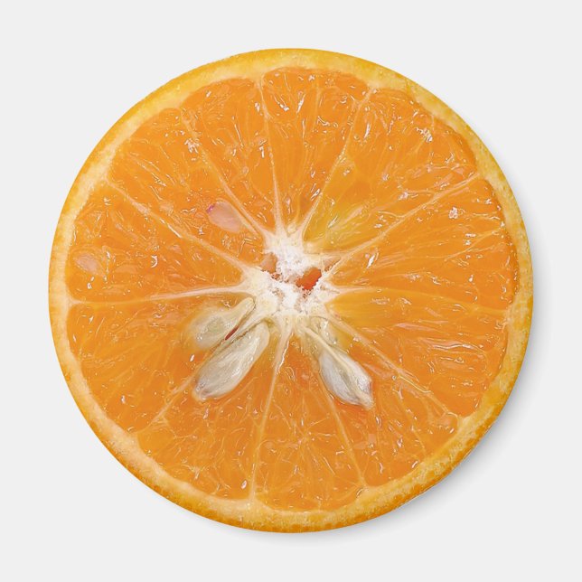 orange slice photo magnet (Front)