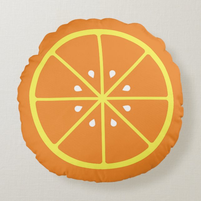 Orange Slice Round Cushion (Front)