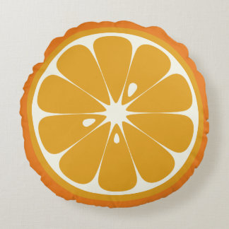 Orange Slice Round Cushion