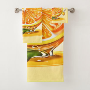 Orange Slice Splash Bath Towel Set