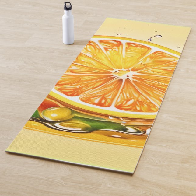 Orange Slice Splash Yoga Mat (In Situ)